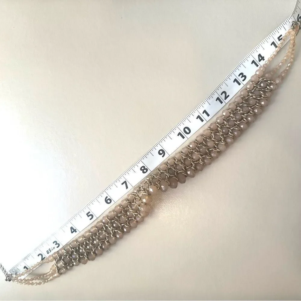NY collection Peach gold tone choker necklace